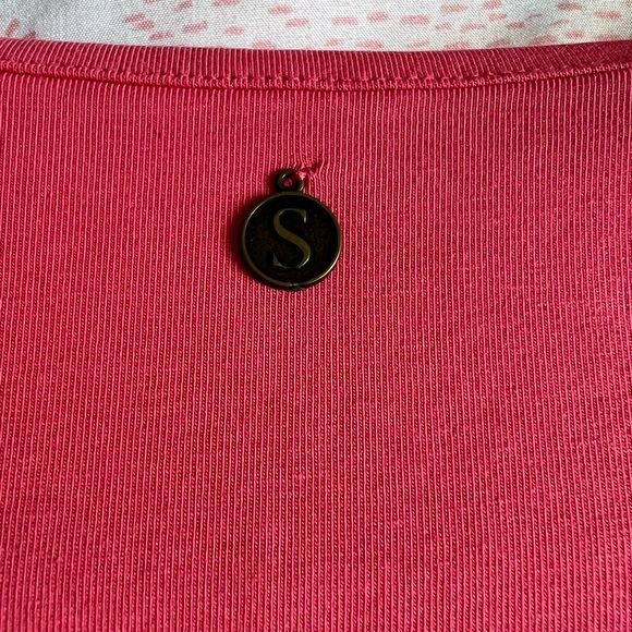 Soft Surroundings Coral Pink Surplice Faux Wrap 3/4 Sleeve Dress Petite Small - Picture 3 of 14